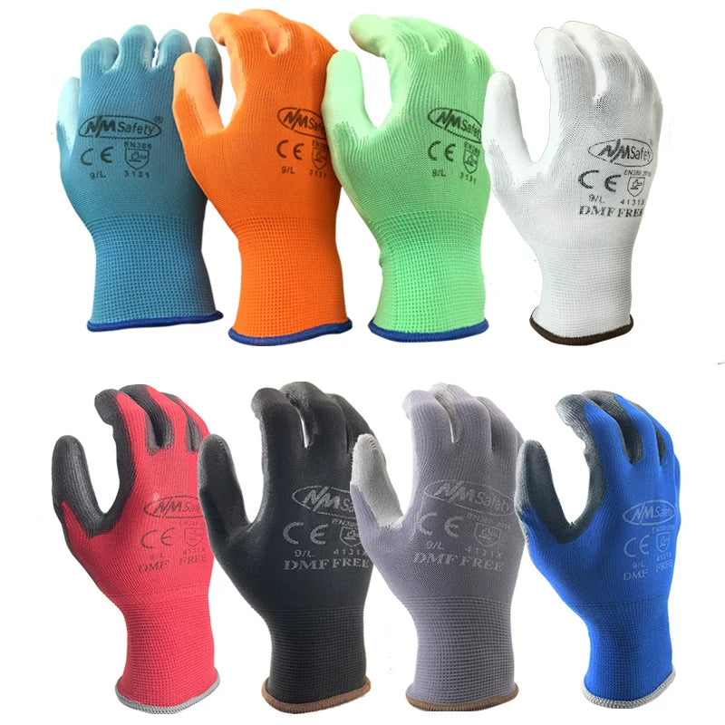 Gants de travail en nitrile avec revêtement PU sur la paume (lot de 24/12 paires) - Fournisseurs professionnels de sécurité