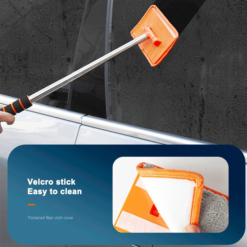 Telescopic Windshield Cleaning Brush - Long Handle Car Glass Defogging Tool