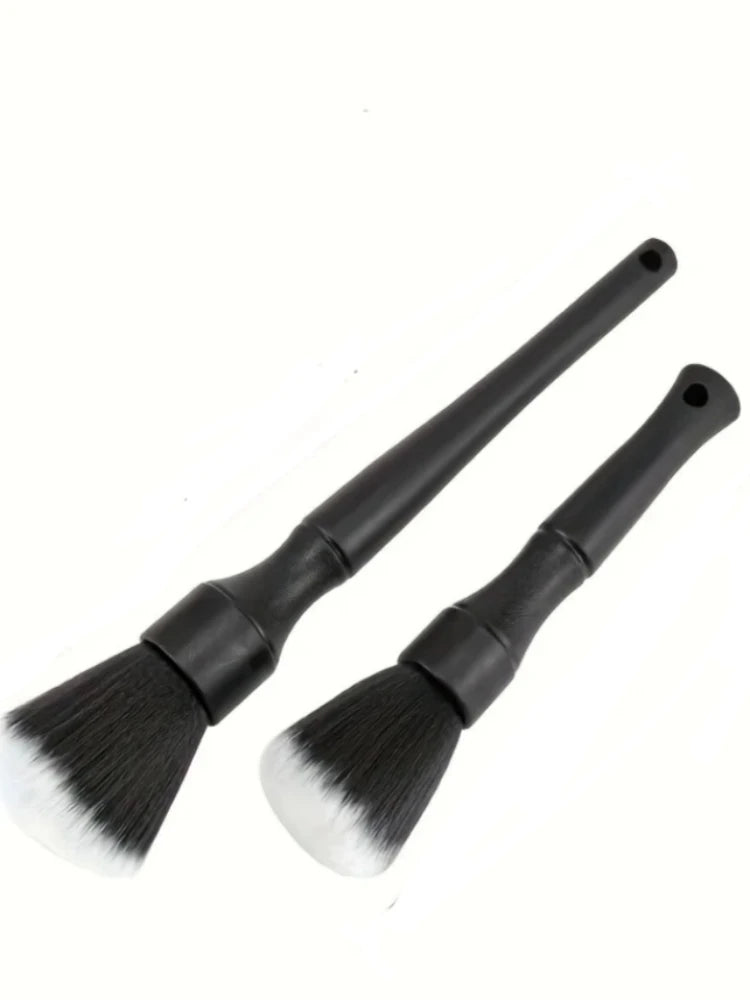 Brosse de nettoyage intérieure de voiture à poils doux (1 pièce), outil de nettoyage pour voiture et moto, brosse pour tableau de bord.