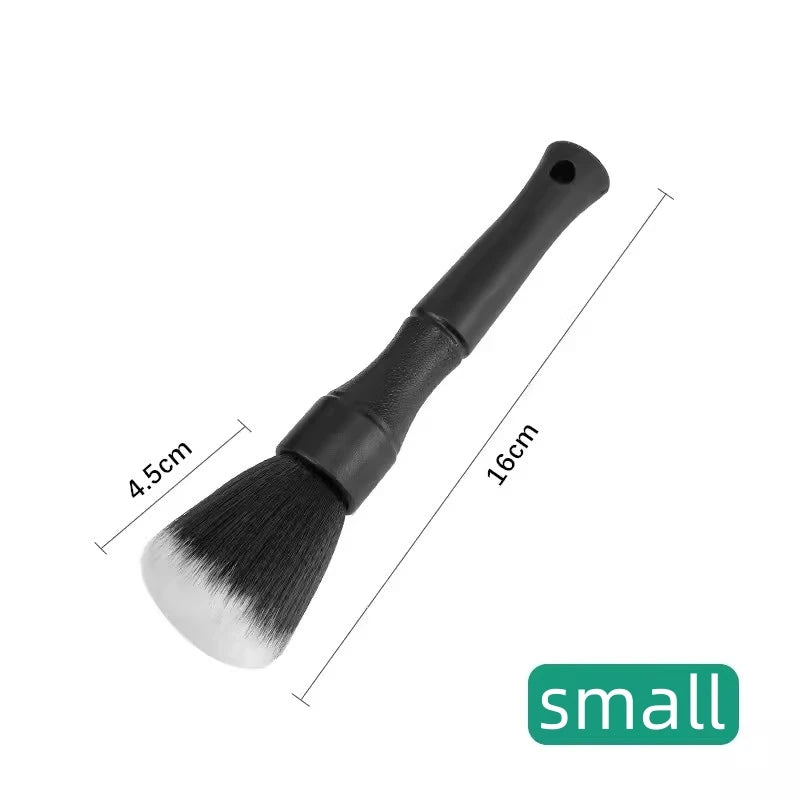 Brosse de nettoyage intérieure de voiture à poils doux (1 pièce), outil de nettoyage pour voiture et moto, brosse pour tableau de bord.