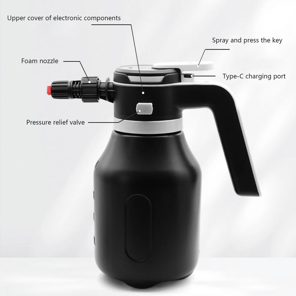 2L Electric Pressure Washer | Auto-Boost & IPX5 for Car/Motorcycle/Bike | Portable Foam Cannon, 3 Cars/Charge