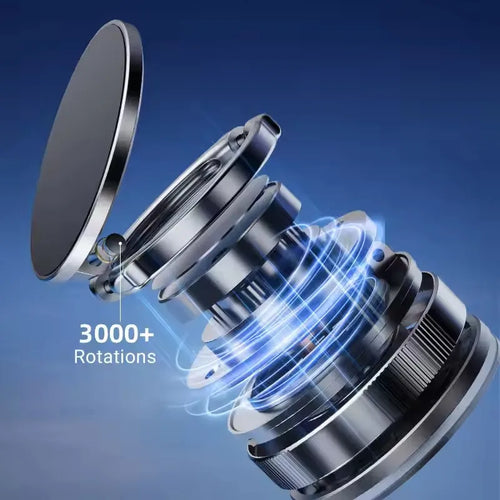 Support magnétique rotatif à 360° pour téléphone de voiture - Ventouse ultra-résistante compatible avec tous les smartphones