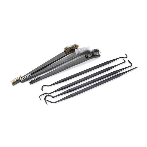 Accessoires pour le nettoyage et l'esthétique automobile : brosses métalliques et 4 pics en nylon, ensemble de pics et brosses, 3 brosses à double tête