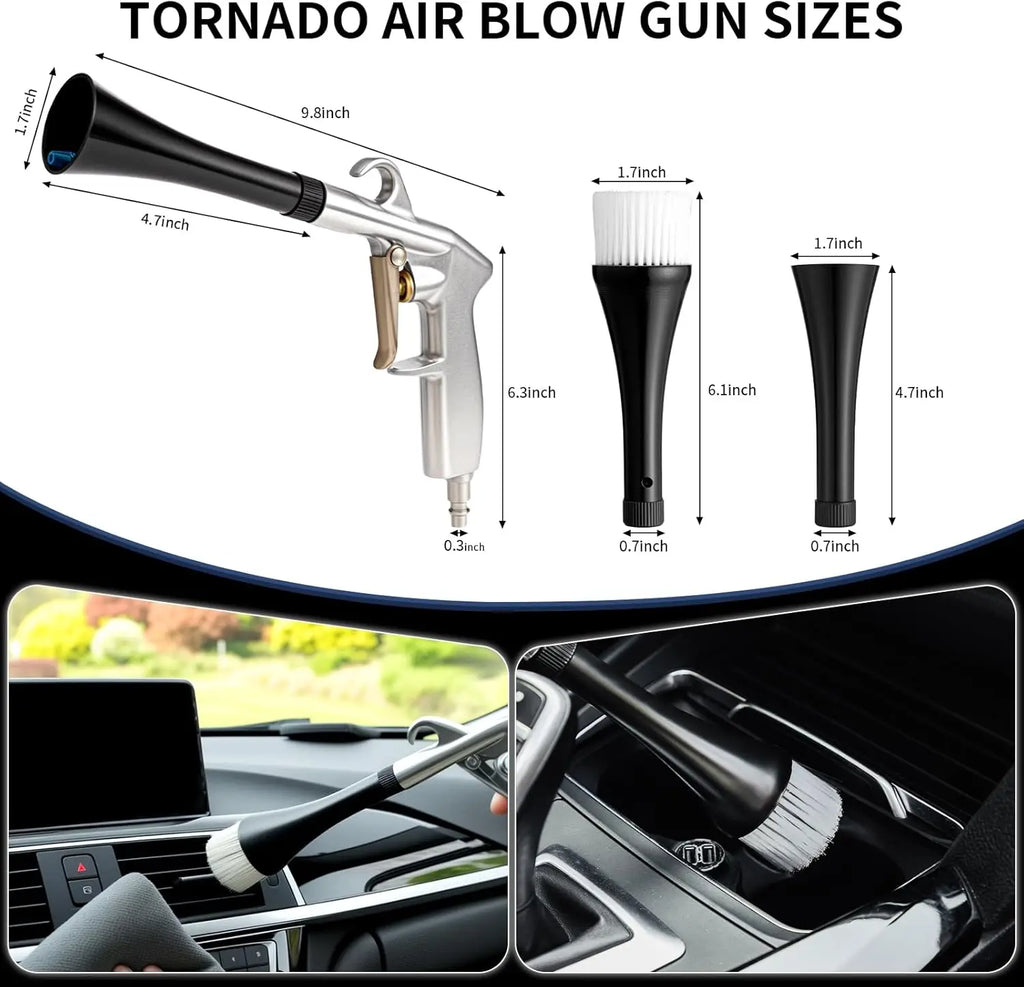 Tornado Air Blow Gun for Car Interior Cleaning