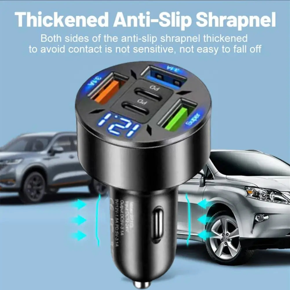250W 5-Port Car Charger PD QC3.0
