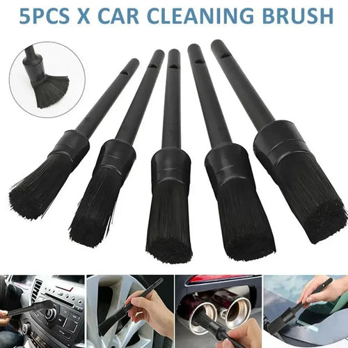 1/5x Brosses de nettoyage pour l'entretien automobile, brosse douce pour les jantes, brosse pour enlever la poussière, accessoires pour l'intérieur et l'extérieur de la voiture