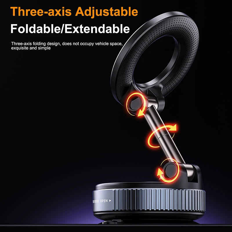Foldable 360° Magnetic Car Phone Mount