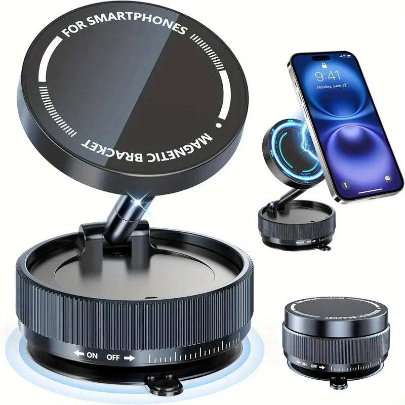 Support magnétique de téléphone de voiture à vide à 360° amélioré 2026 pour Magsafe [Aspiration la plus puissante de plus de 96 livres et aimant le plus puissant de 2800 gf]
