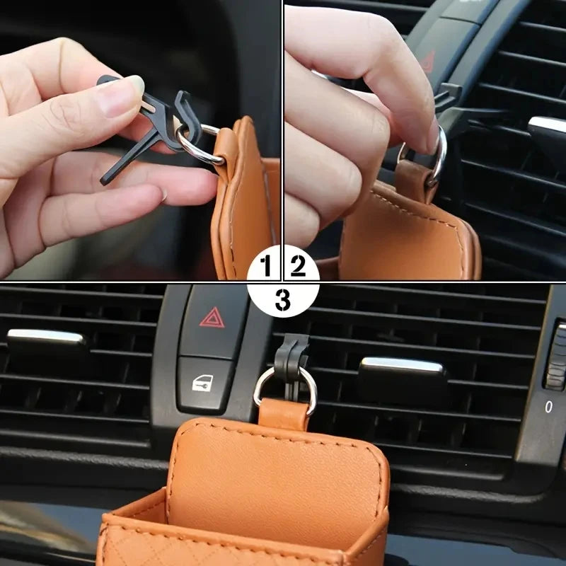 Car Phone Holder Air Vent + Storage Box