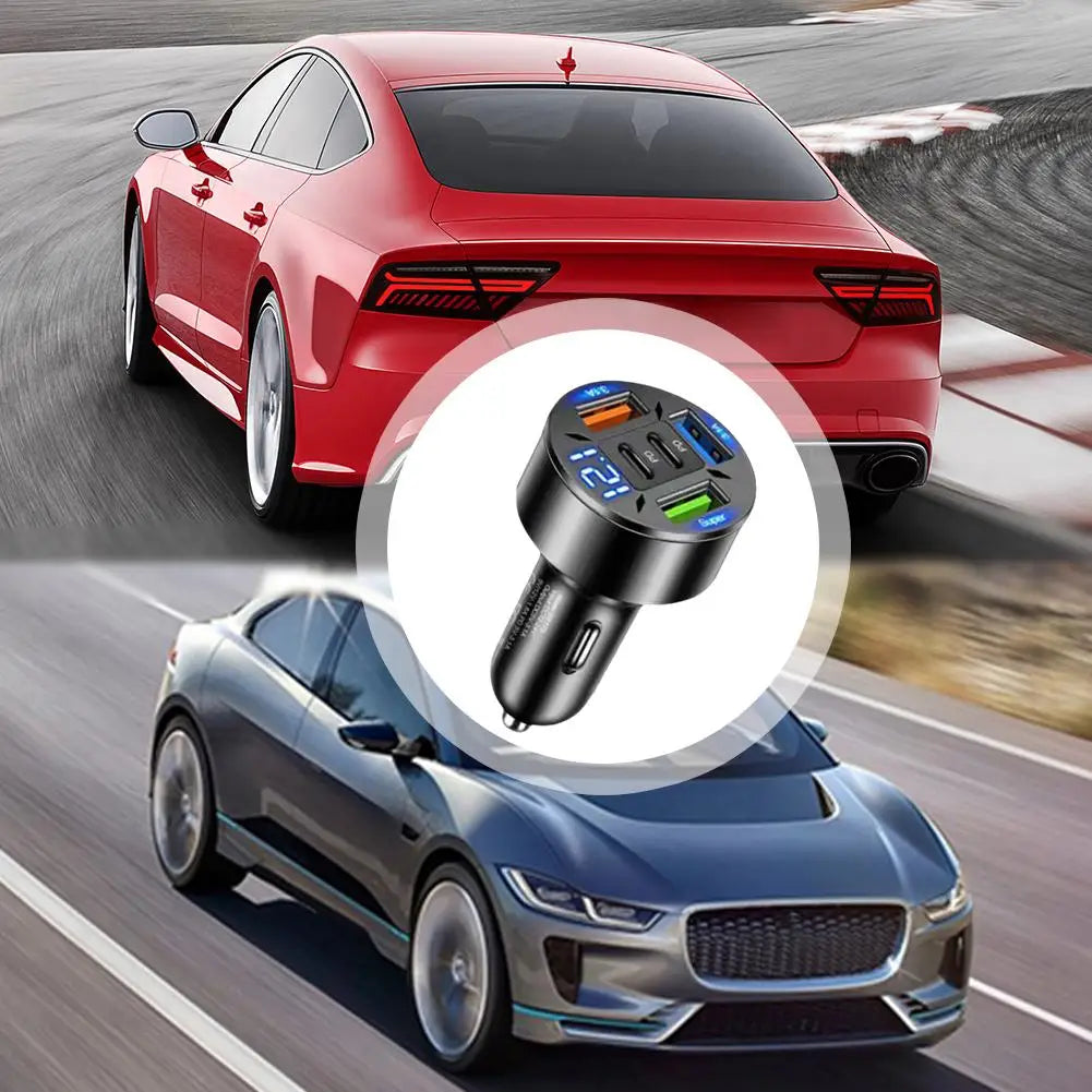 250W 5-Port Car Charger PD QC3.0