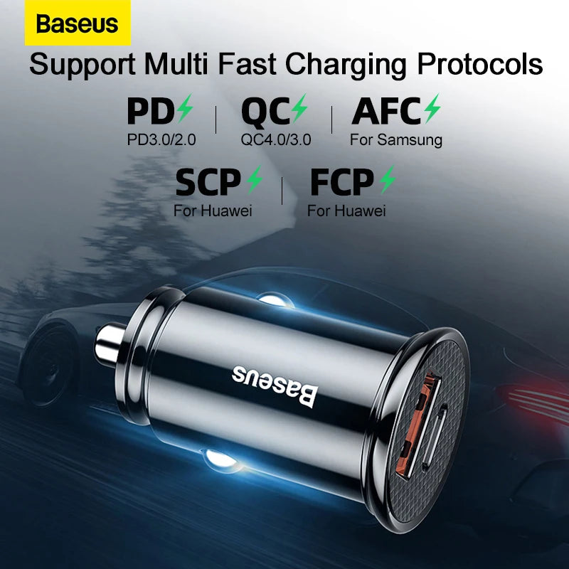 Baseus 30W QC4.0 USB Car Charger