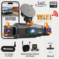 4-Channel Car Dash Cam with Night Vision