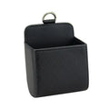 Support de téléphone de voiture à fixer sur la grille d'aération, boîte de rangement suspendue, pochette en cuir PU pour téléphone portable, organisateur de lunettes, accessoires de voiture