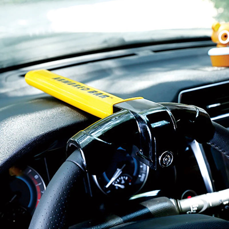 Universal Steering Wheel Lock - Heavy Duty Anti-Theft Security for Vans & Cars