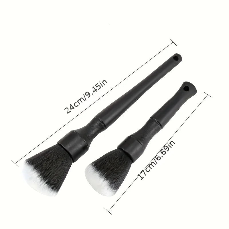 Brosse de nettoyage intérieure de voiture à poils doux (1 pièce), outil de nettoyage pour voiture et moto, brosse pour tableau de bord.