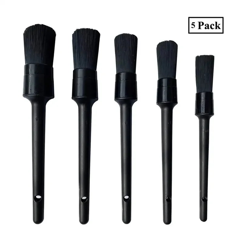 1/5x Brosses de nettoyage pour l'entretien automobile, brosse douce pour les jantes, brosse pour enlever la poussière, accessoires pour l'intérieur et l'extérieur de la voiture