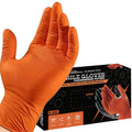 Gants de travail en nitrile de 8 mil d'épaisseur, jetables, à texture diamant antidérapante, adaptés à la maintenance et au nettoyage dans le secteur de la construction.
