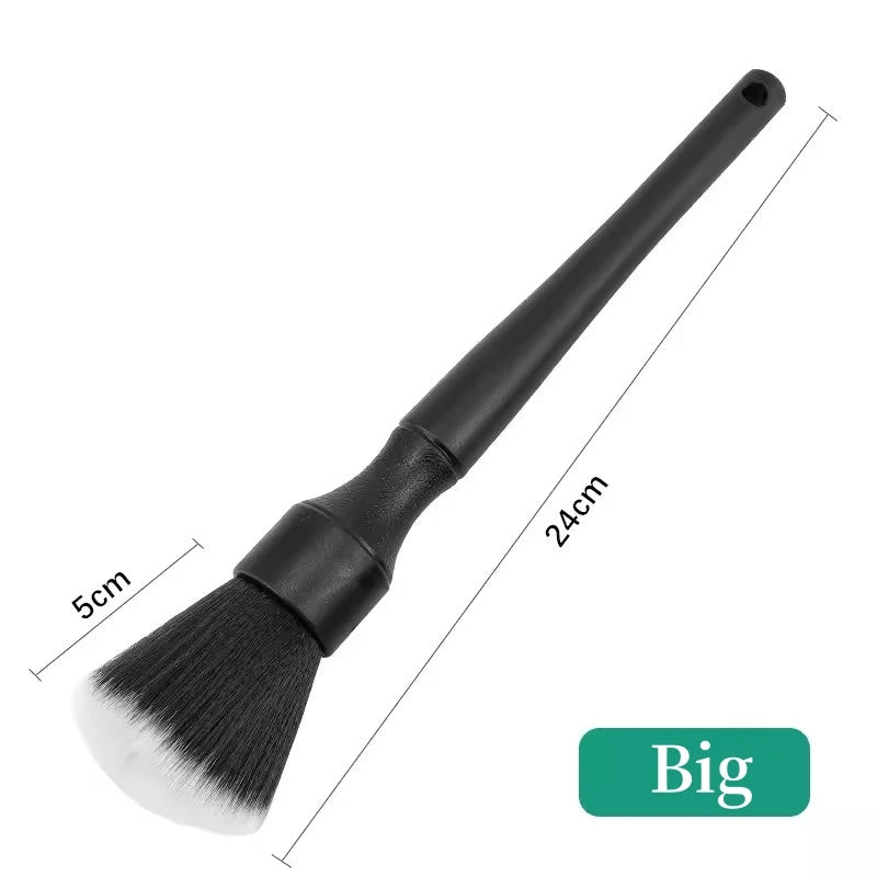 Brosse de nettoyage intérieure de voiture à poils doux (1 pièce), outil de nettoyage pour voiture et moto, brosse pour tableau de bord.