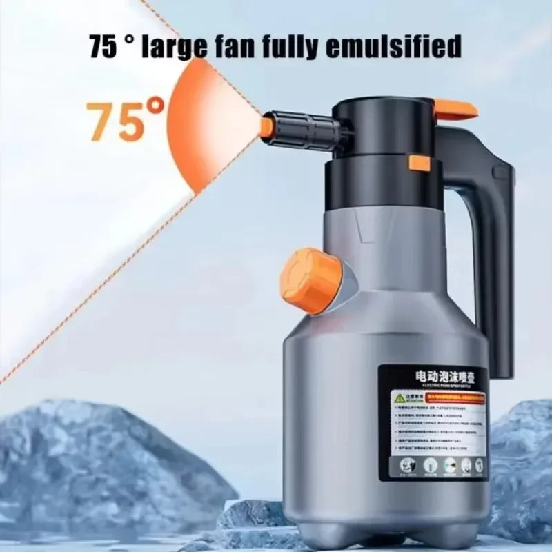 Electric Car Foam Sprayer Pressurized Soap Sprayer High Pressure Fine Foam Automatic Foam Washer Exterior Car Washing Accessory