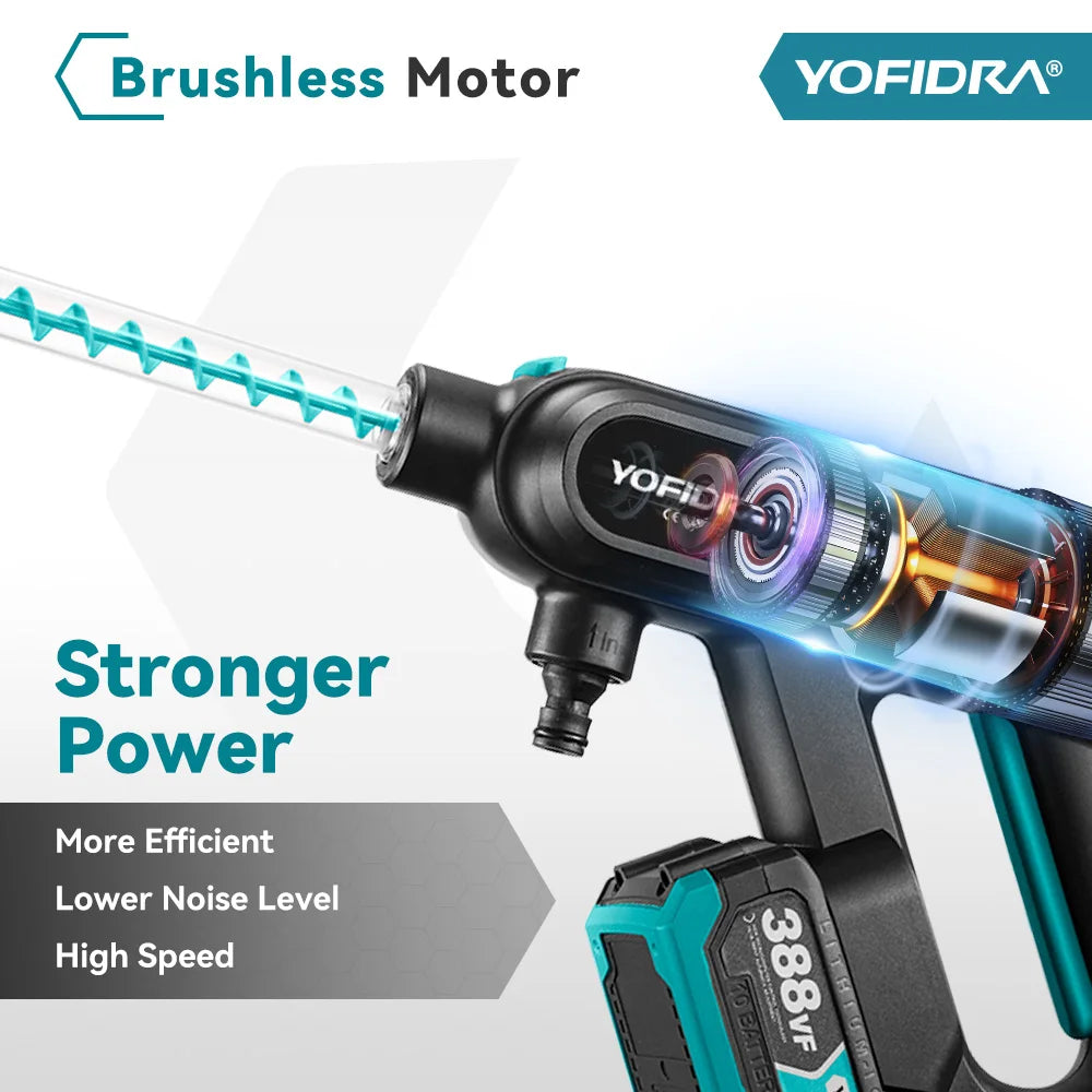 5-in-1 Brushless Cordless Pressure Washer Gun 220Bar