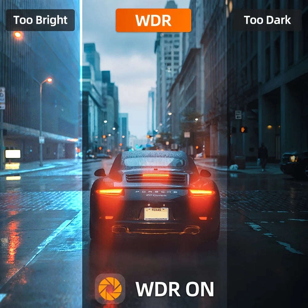 4-Channel Car Dash Cam with Night Vision