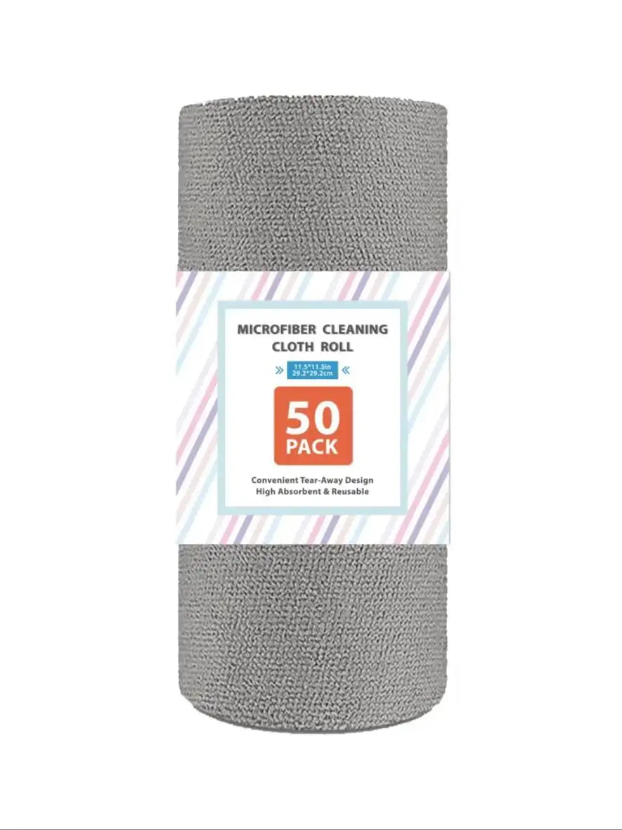 Reusable Microfiber Cleaning Cloths 50 Pack Lint Free Multipurpose Towels For Car Home Workshop 100 Percent Polyester